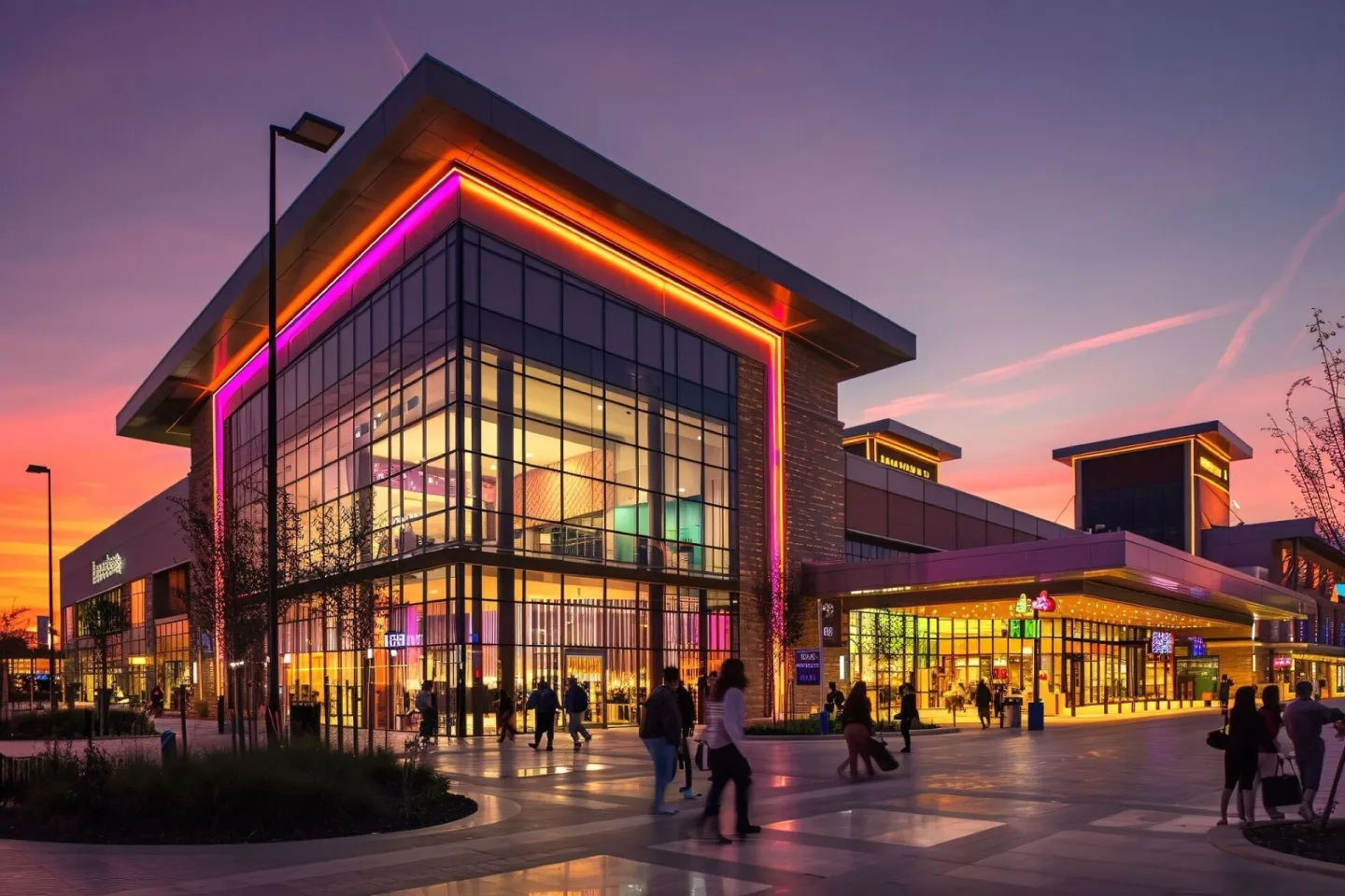 Mall of america scenes in cinematic style