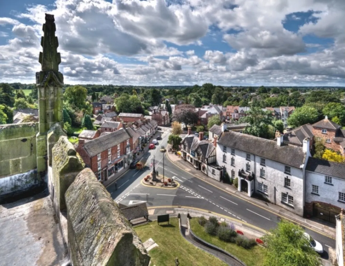 Audlem view from Church tower