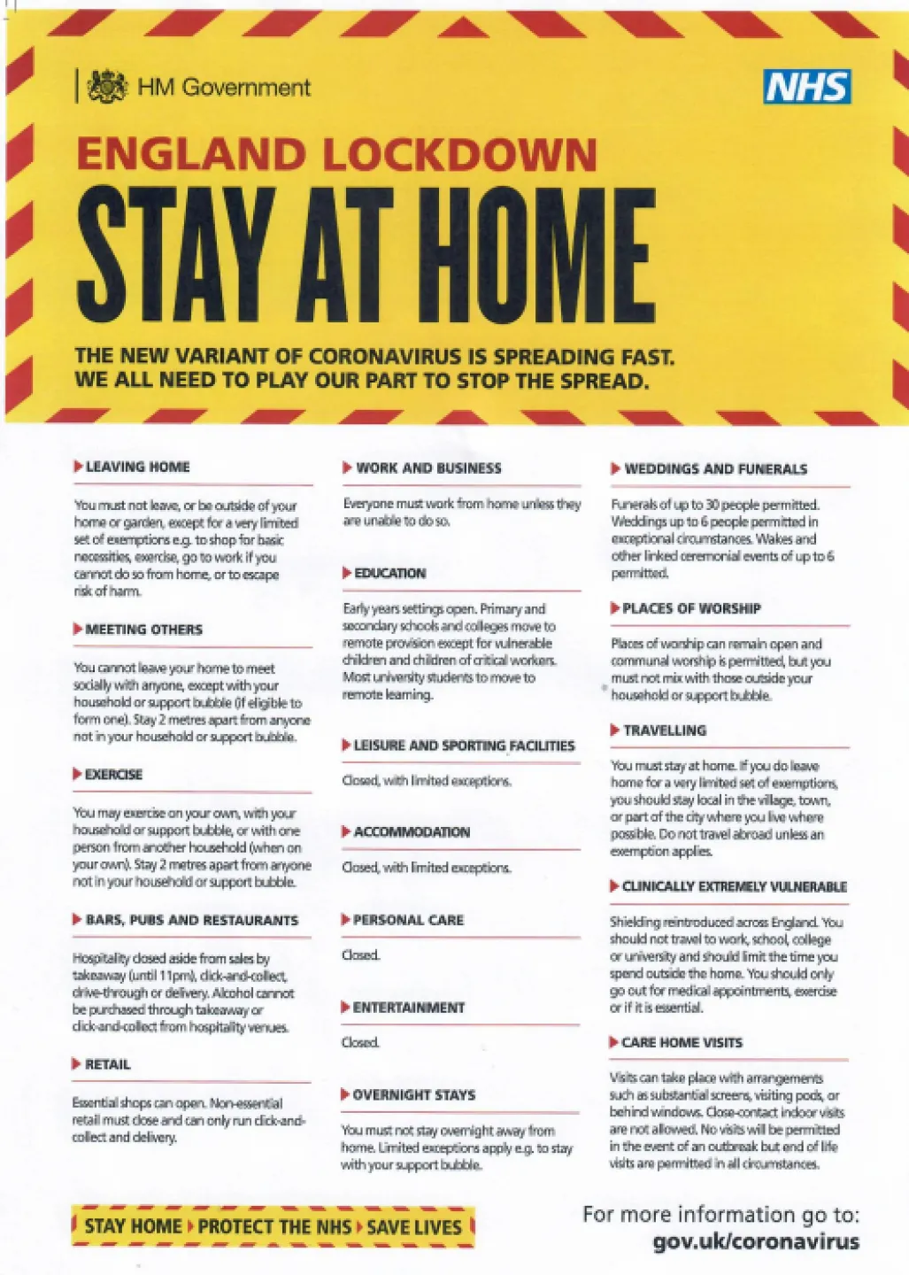 Lockdown Guidelines