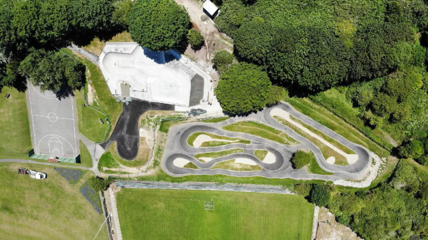 Newhaven skatepark birds eye view