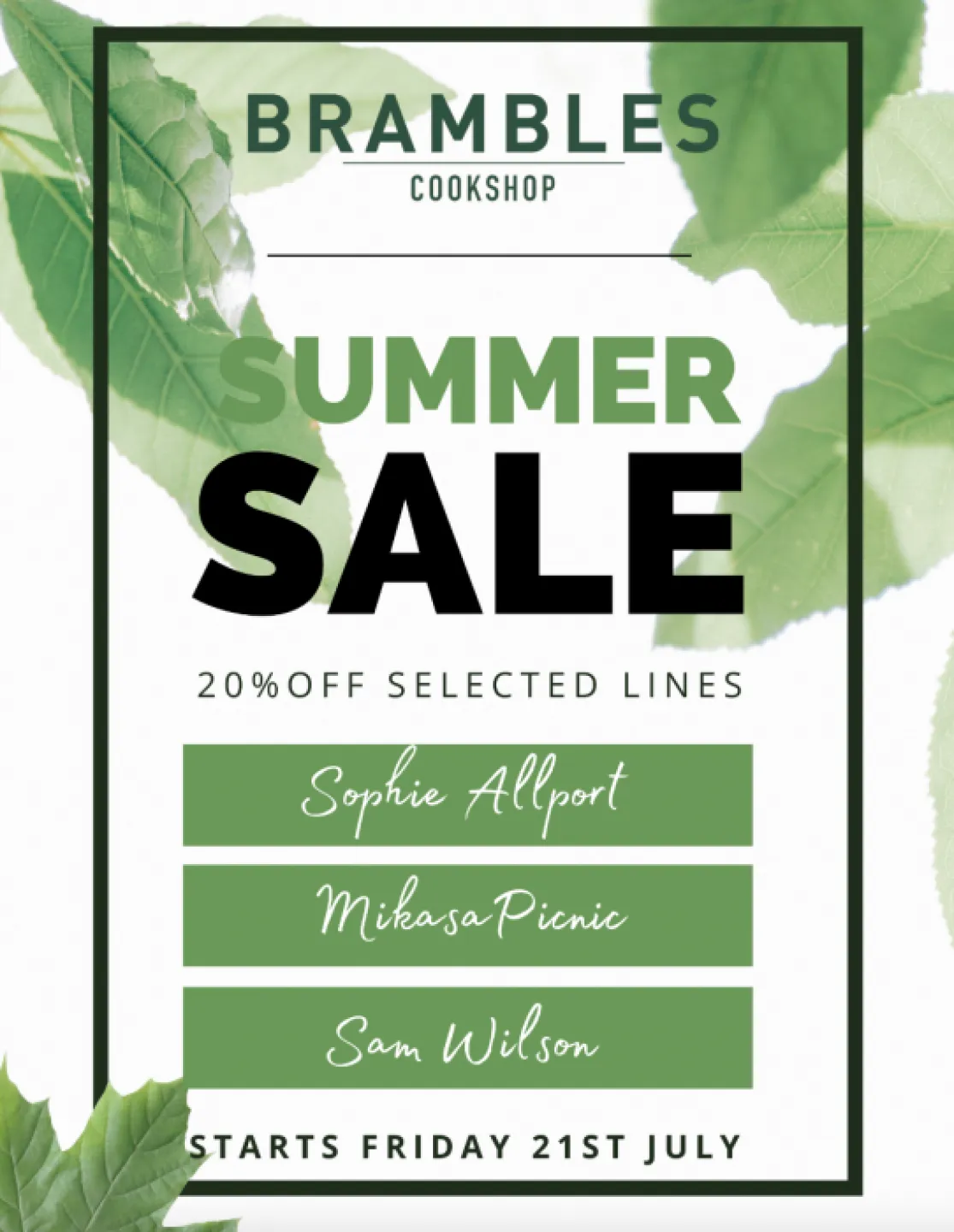 Brambles Summer Sale