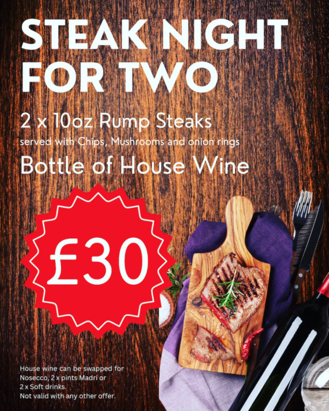 Lord Combermere Steak Night