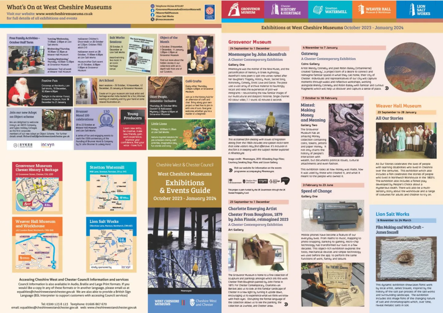 Museums exhibitions & events – Oct 23 – Jan 24