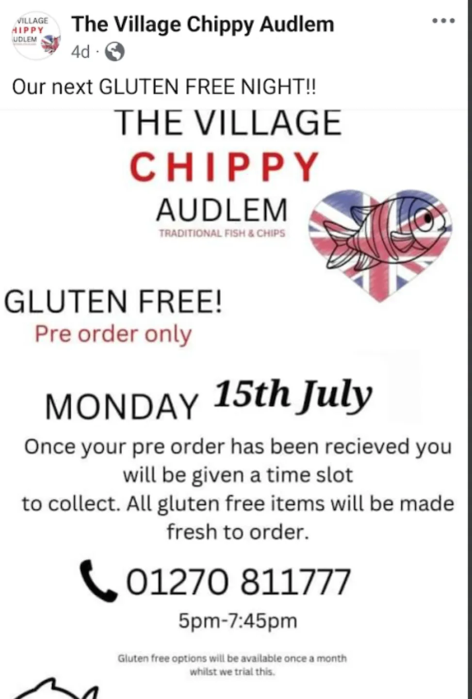 Gluten form Chippy