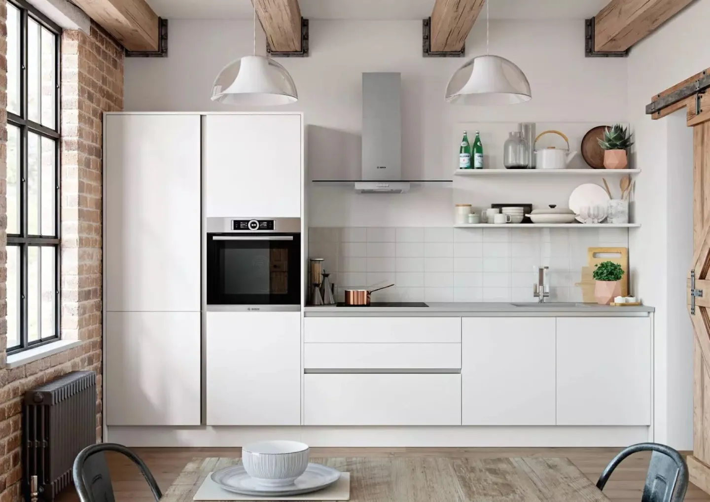 Alku Modern Matt White Handlel