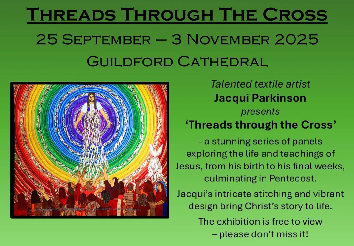 Threads Through The Cross Poster