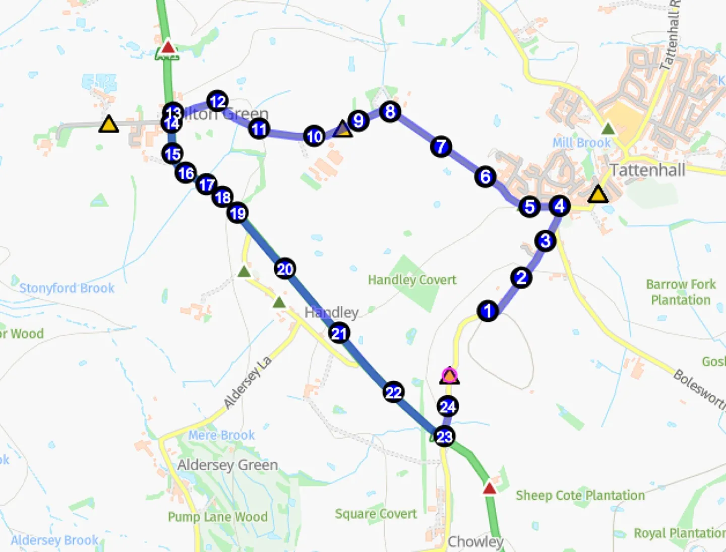 Tro8501 Rocky Lane (The Righi), Tattenhall, Plan