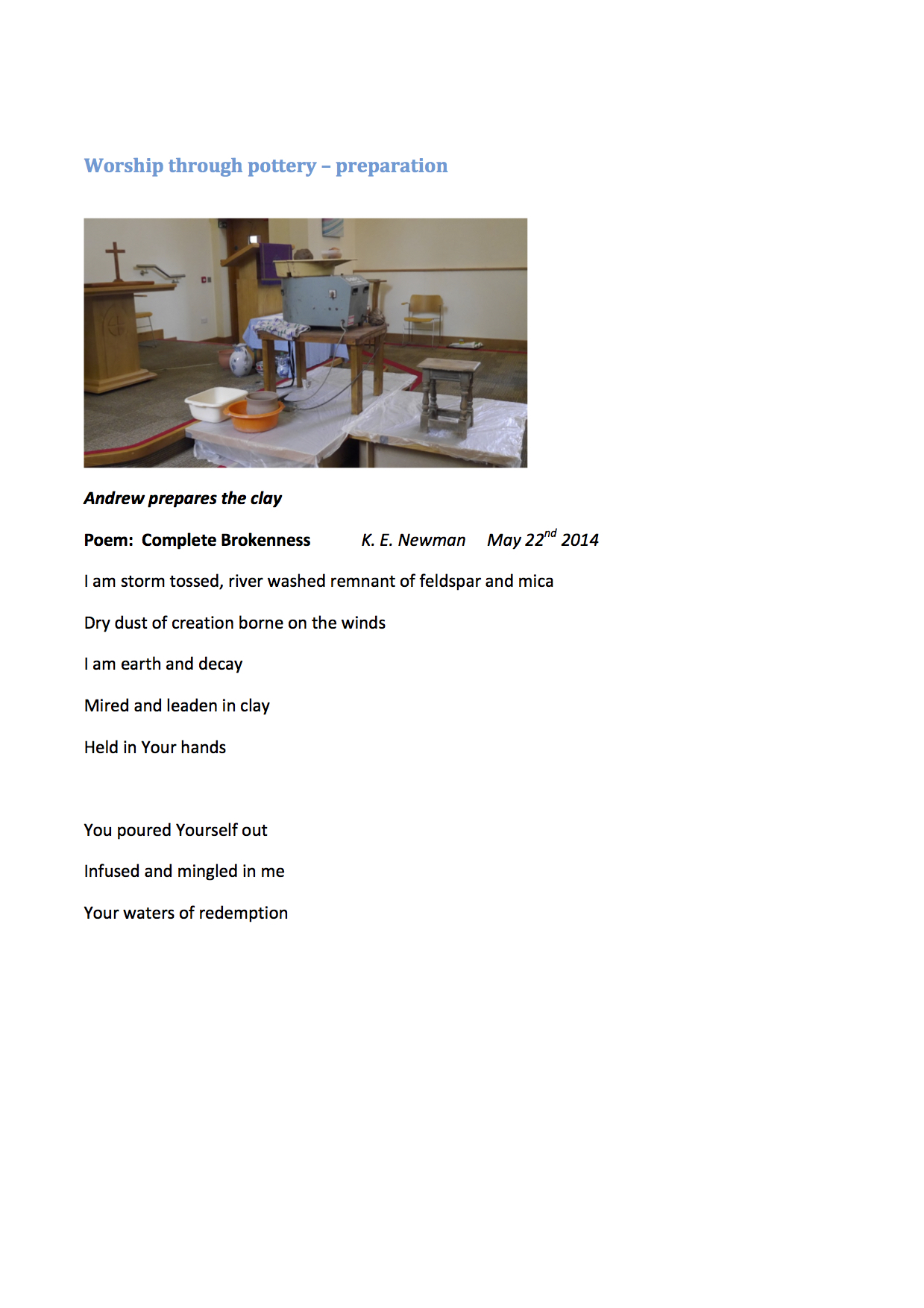 Worship through pottery – Poem and Photos