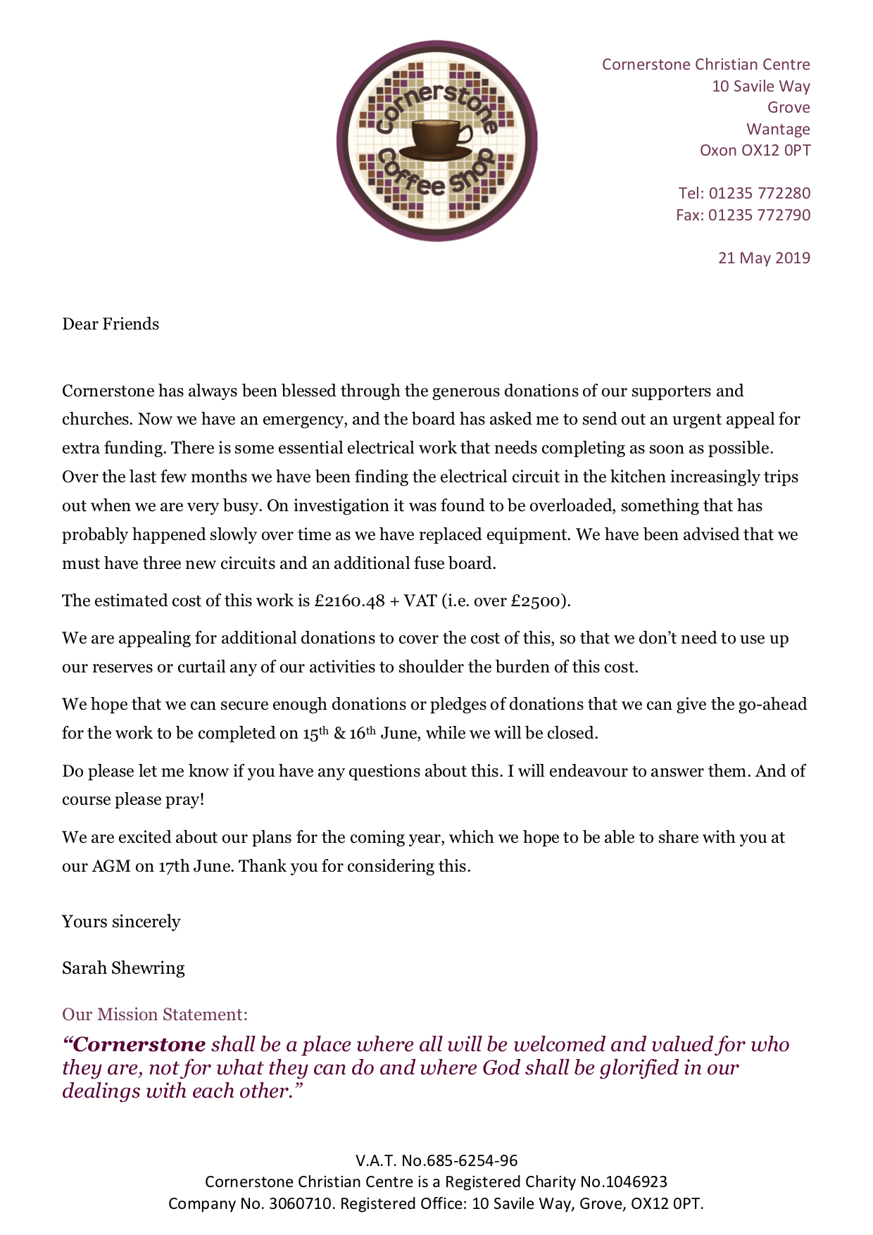 Urgent Appeal 2019