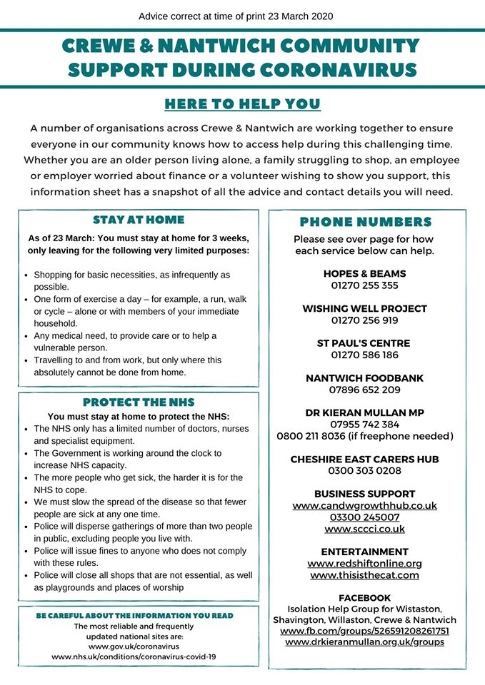 Cheshire East Coronavirus poster 1