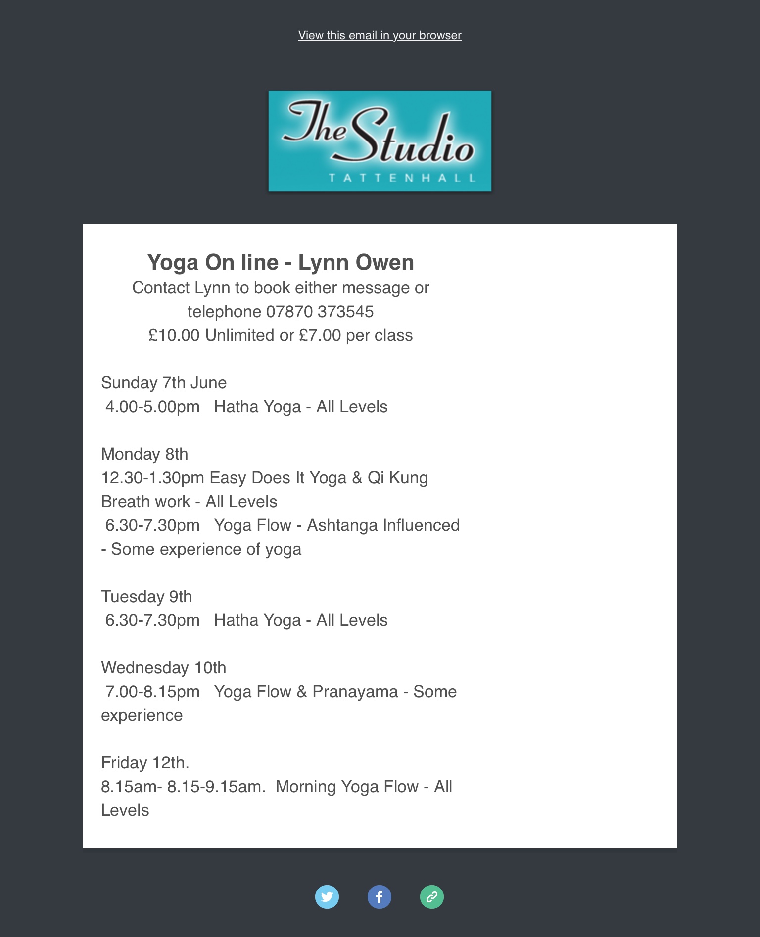 Yoga at The Studio