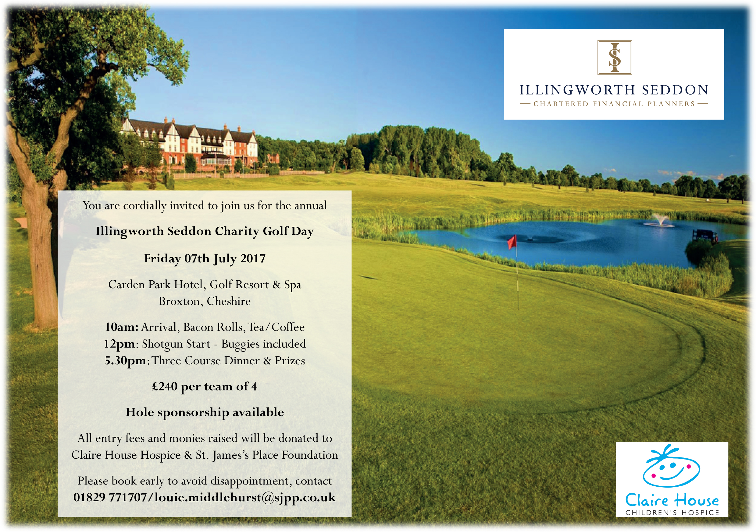 Illingowrth Seddon Golf Day 2017