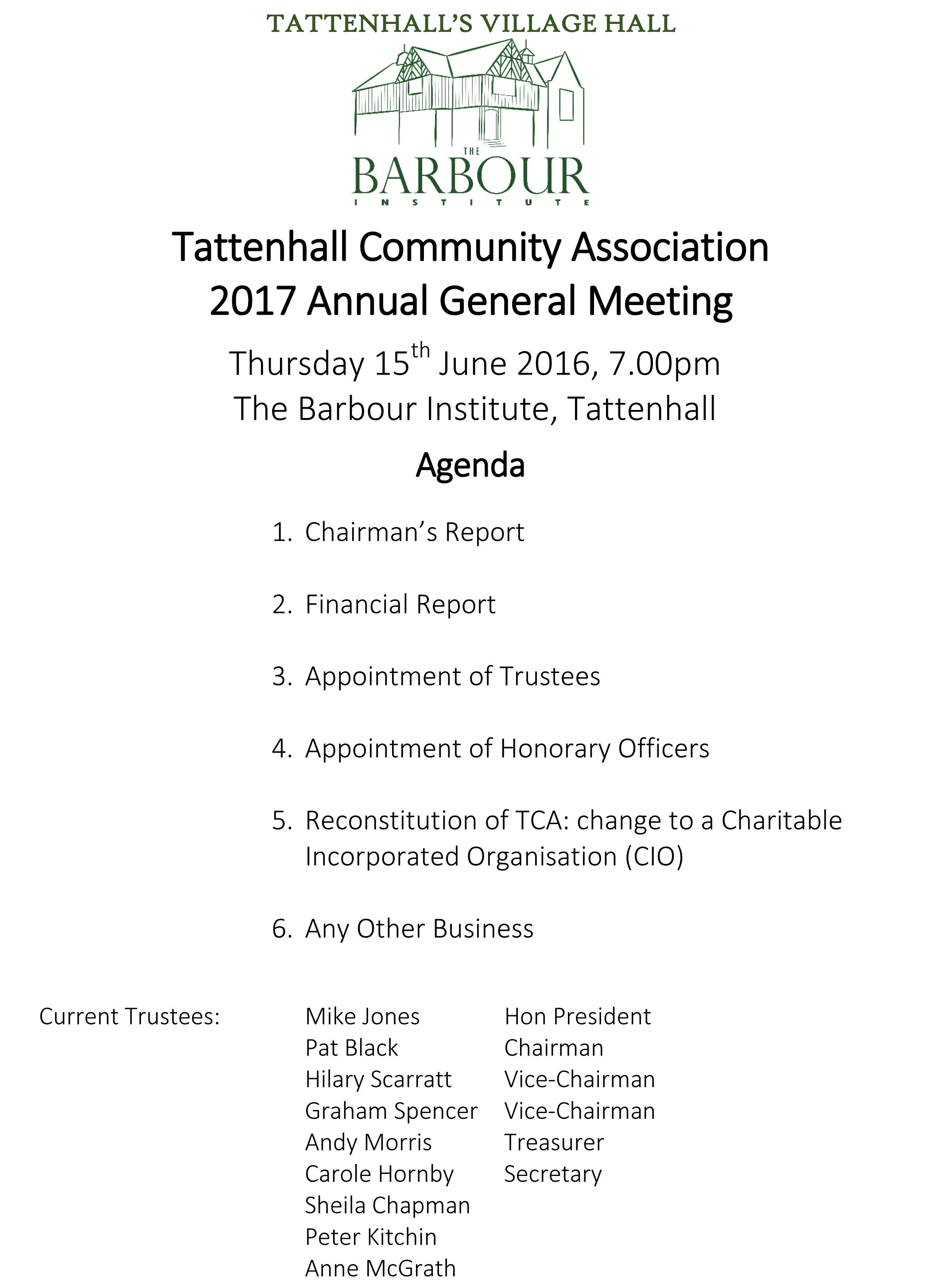 Tca Agm Agenda 150617