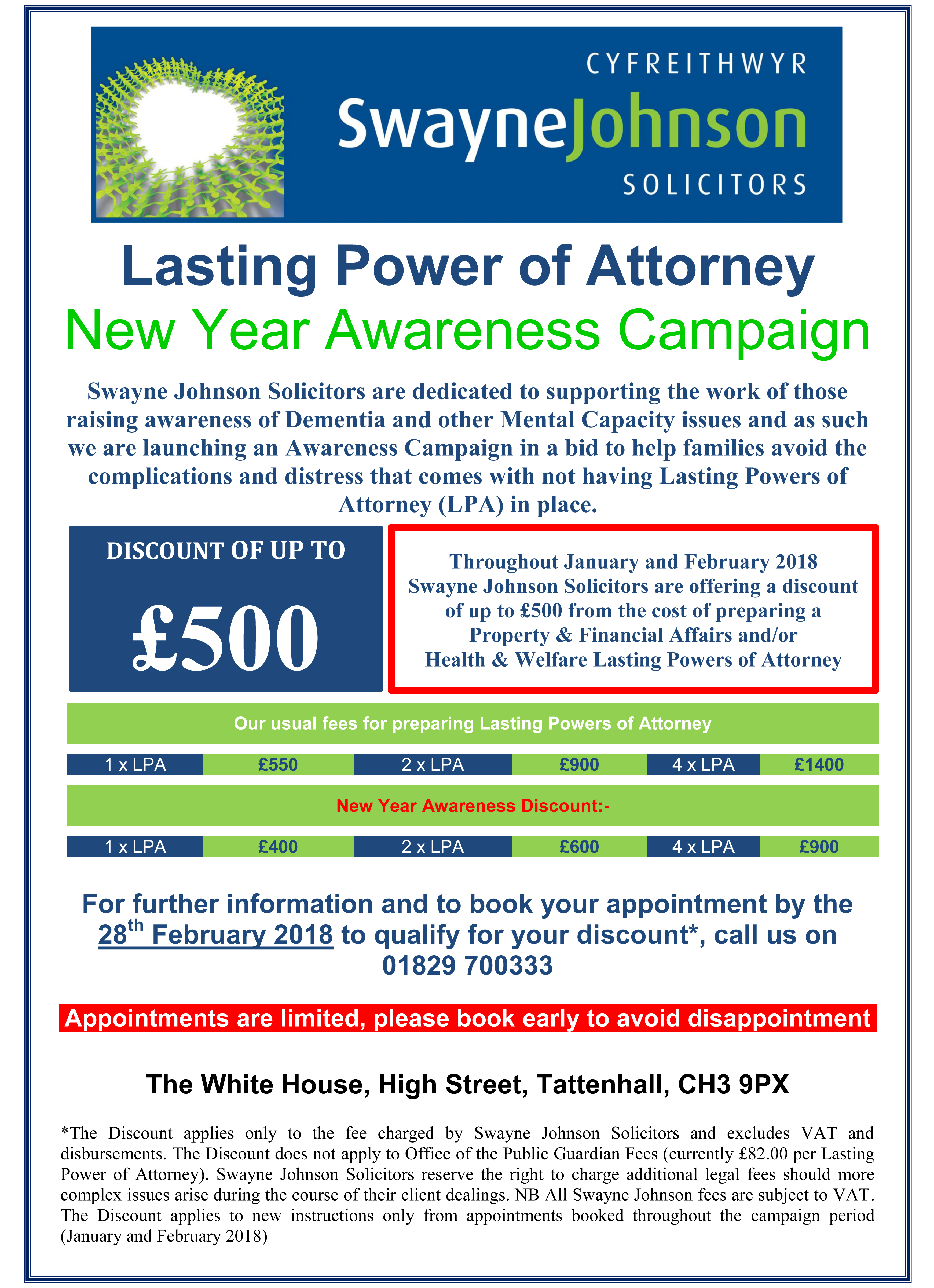Poster A4 Lasting Power Of Attorney tattenhall January 2018