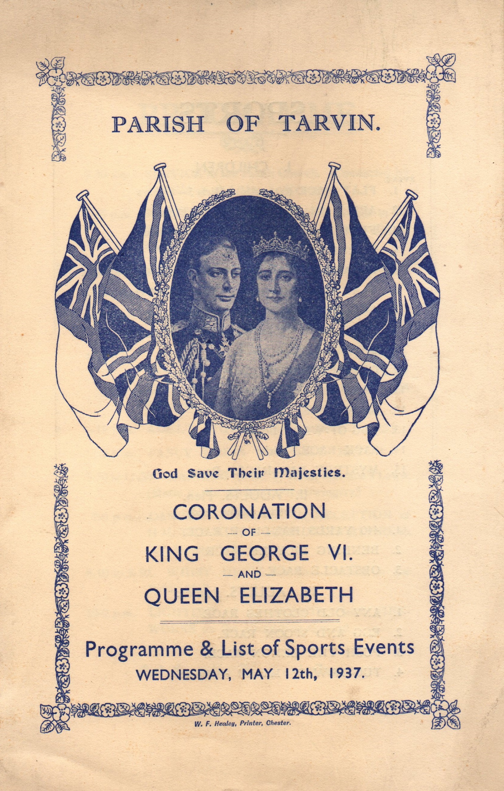1937 Coronation Programme FRONT