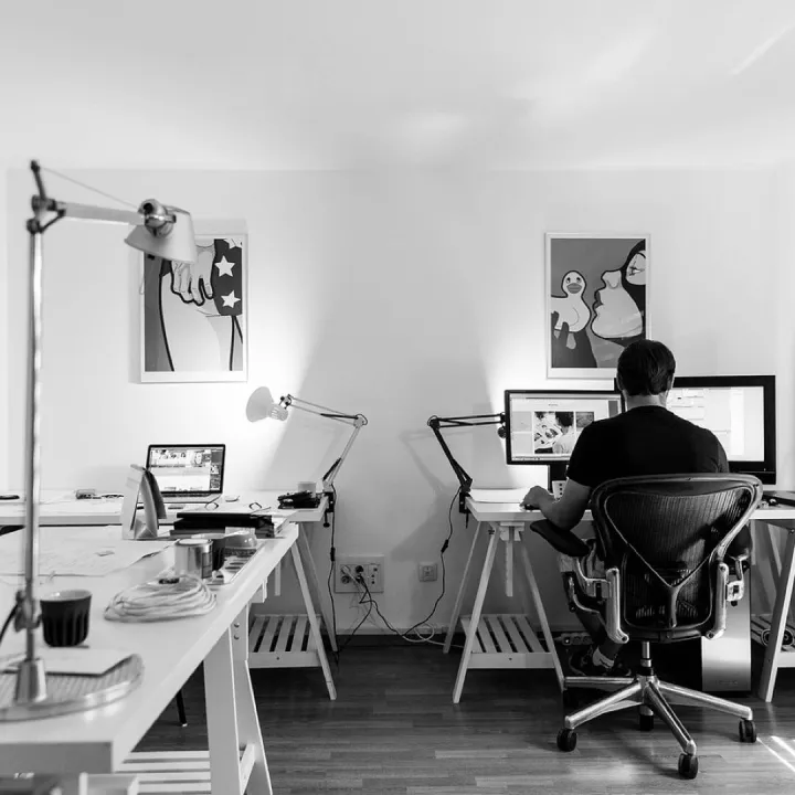 Person working at a desk