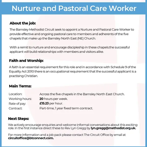 Smd Ja1 Bmc Nurture and Pastoral Care Worker