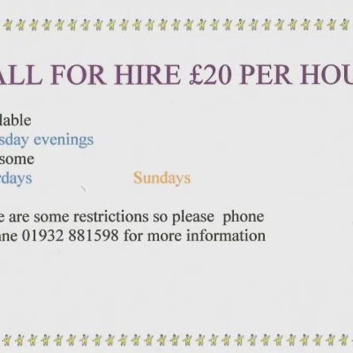 Hire of Hall