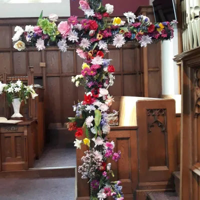 Inside church
