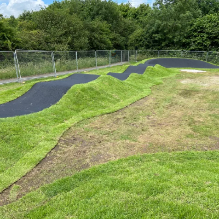 Findern pump track side view