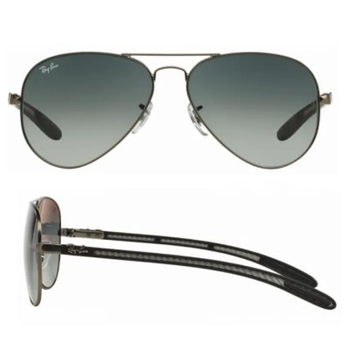 Ray-Ban RB8307 Carbon Fibre sunglasses Gunmetal Grey Gradient Lenses