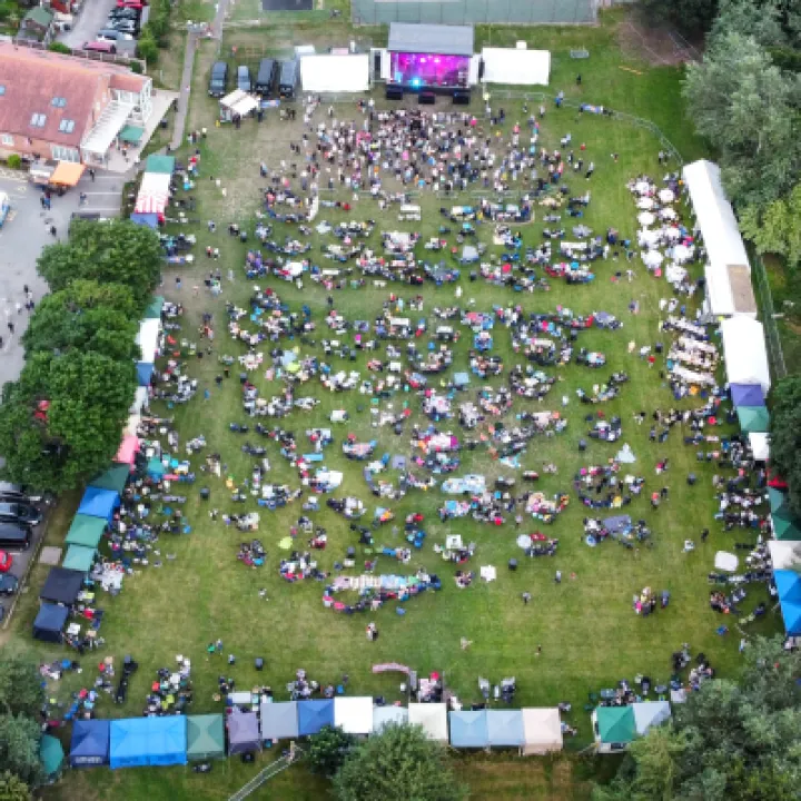 Aerial View Of Roy G Hemmings And The Dictionary Of Soul Performing 2