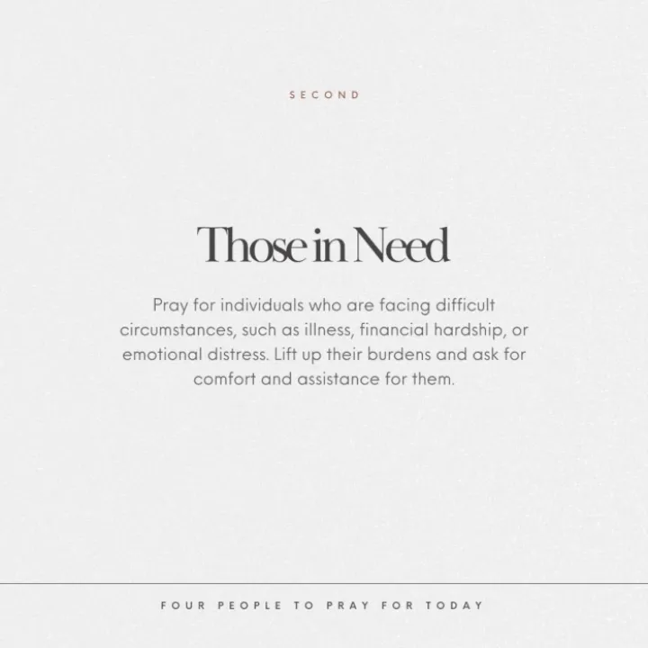 3- Four People To Pray For