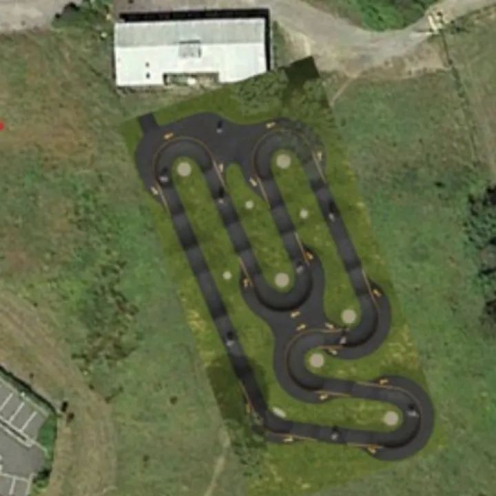 Workington Pump Track aerial view
