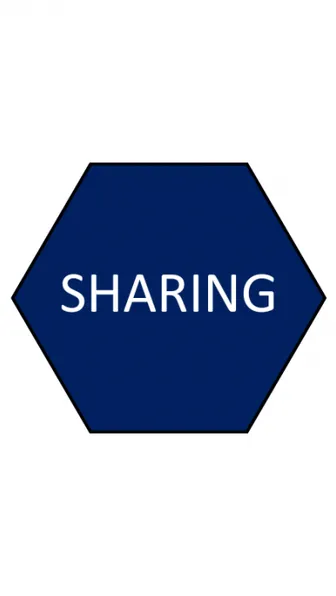 Sharing – hexagon