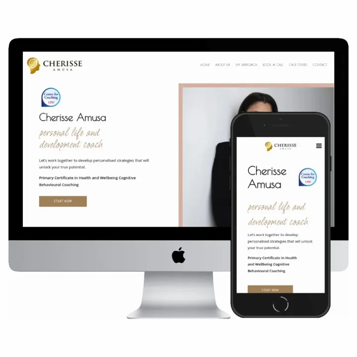 Desktop and mobile screenshots of the Manchester Counselling website