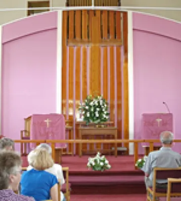 Rev John Lines at re-opening of Church in 2013