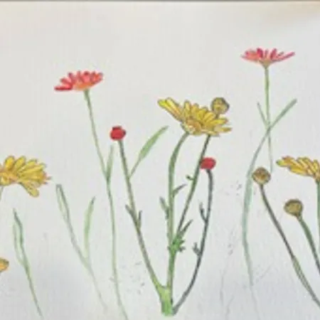 Flowers Painting At Holiday Home July 2025