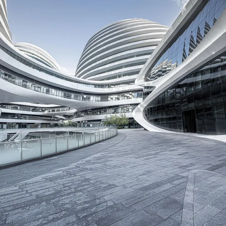 Modern, building, business district, nikon, buildi