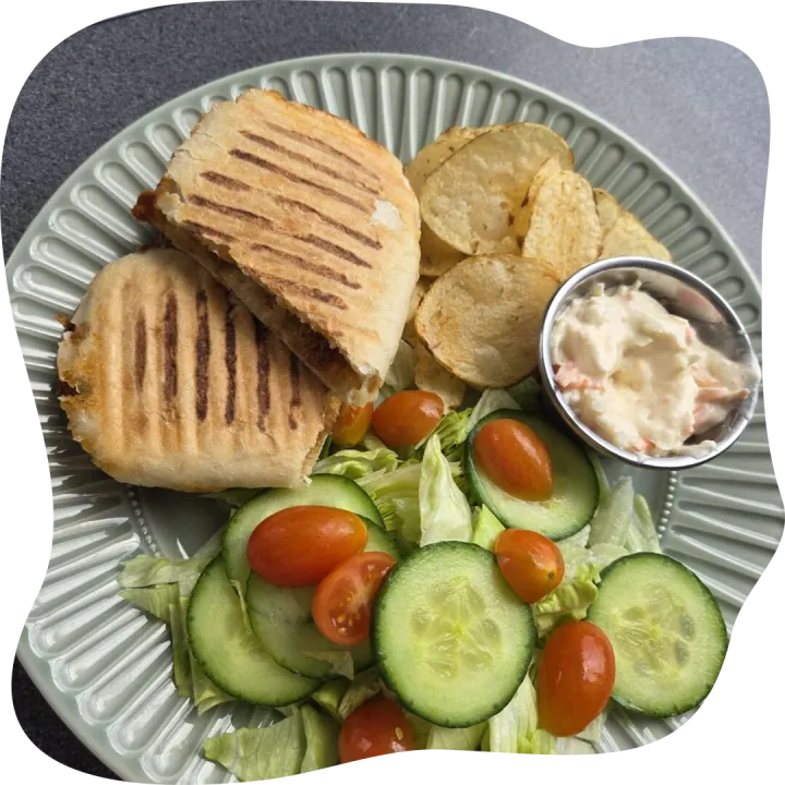 Grilled Sandwich and Salad Plate