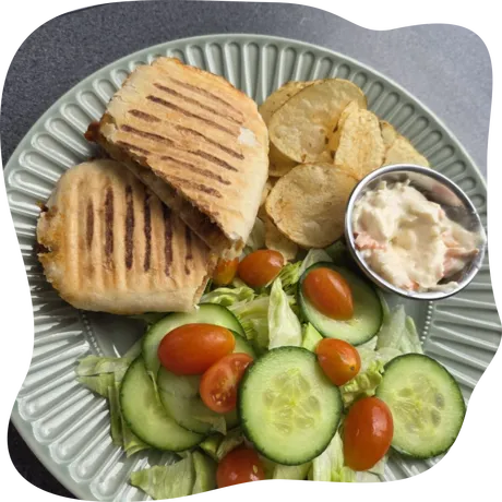 Grilled Sandwich and Salad Plate