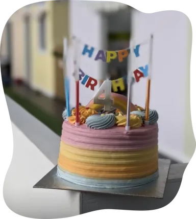 Pastel Cafe Dessert Display