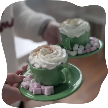 Green Hot Chocolate Cups