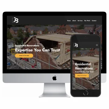 Desktop and mobile screenshots of the Barker Building & Architects website