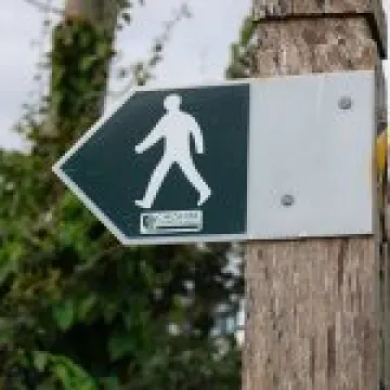 Sign footpath walking walker