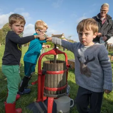 Pressing Apple Pulp with Child Labour!