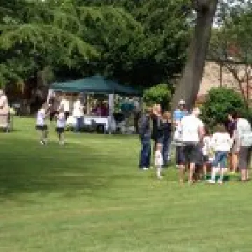 Enjoying the lawn at Dodworth Garden Party