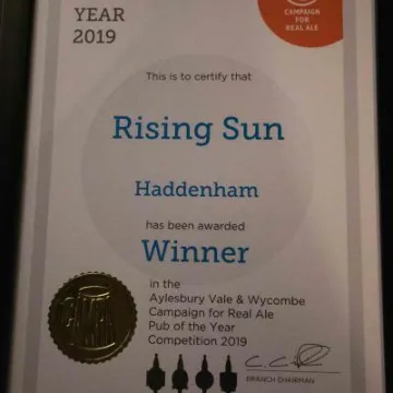 CAMRA Award &ndash; Rising Sun