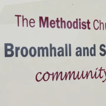 Broomhall and Sound Church sign