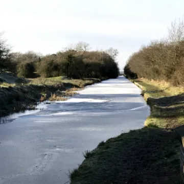 Frozen canal