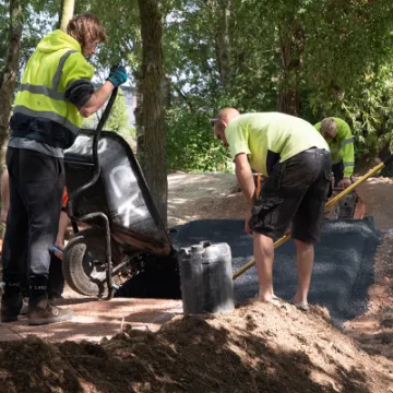 Evesham pump track under construction