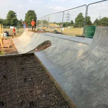 Burwell skatepark under construction