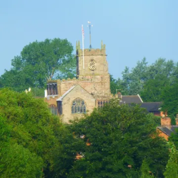 view of church