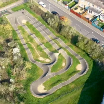 Haverhill pump track drone view