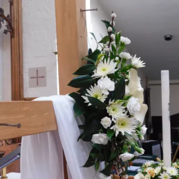 Easter cross and candle