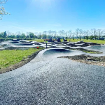 Zetland Park pump track wide view